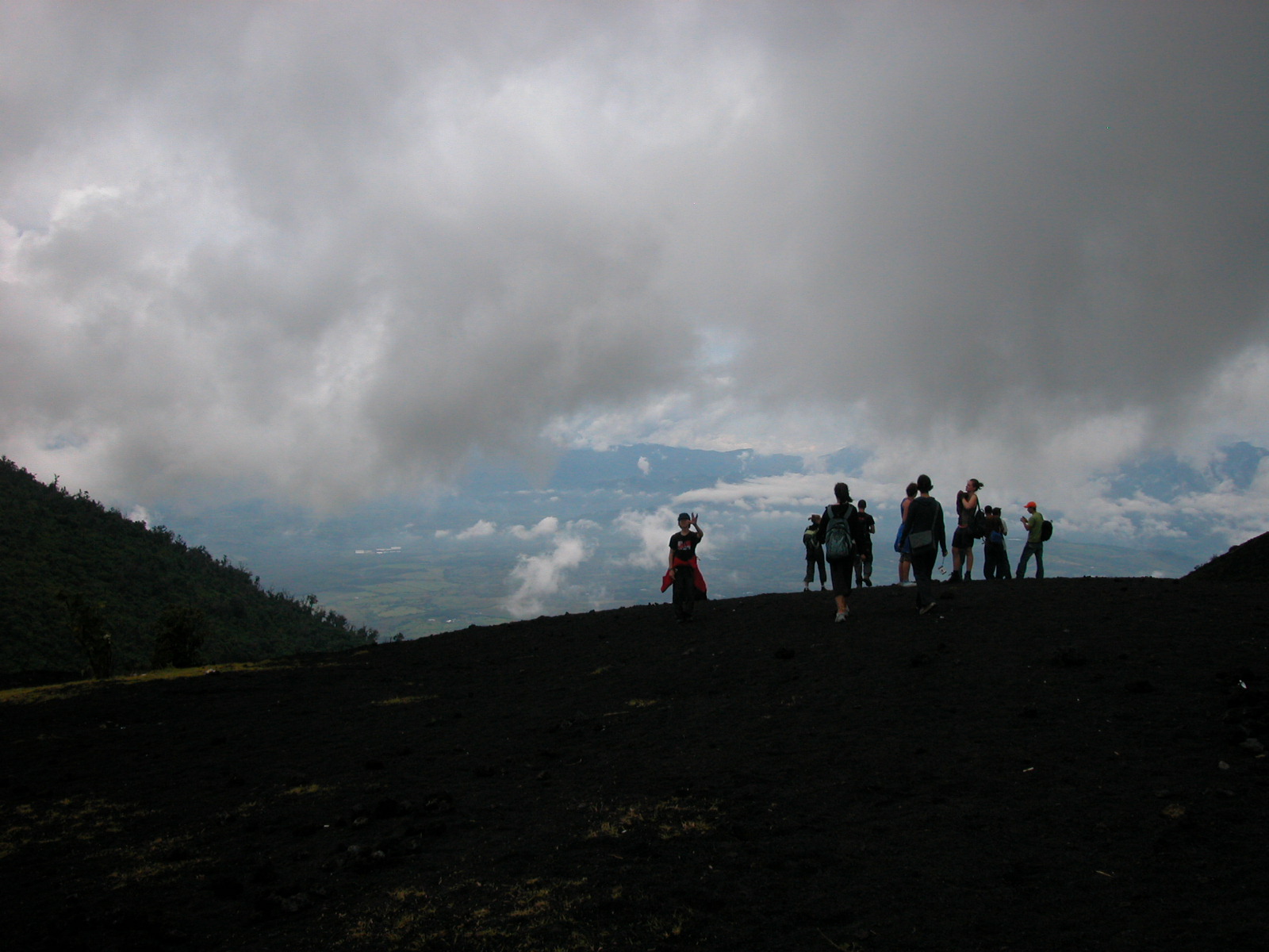 Hiking on Volcan Pacaya, 2006
